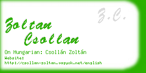 zoltan csollan business card